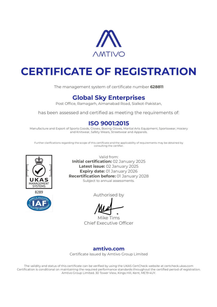 ISO 9001 (Amtivo) - Global Sky Enterprises