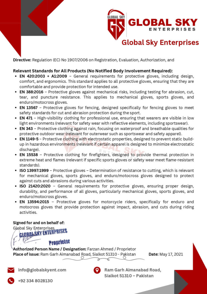 EC Declaration of Conformity - Global Sky Enterprises Pg03